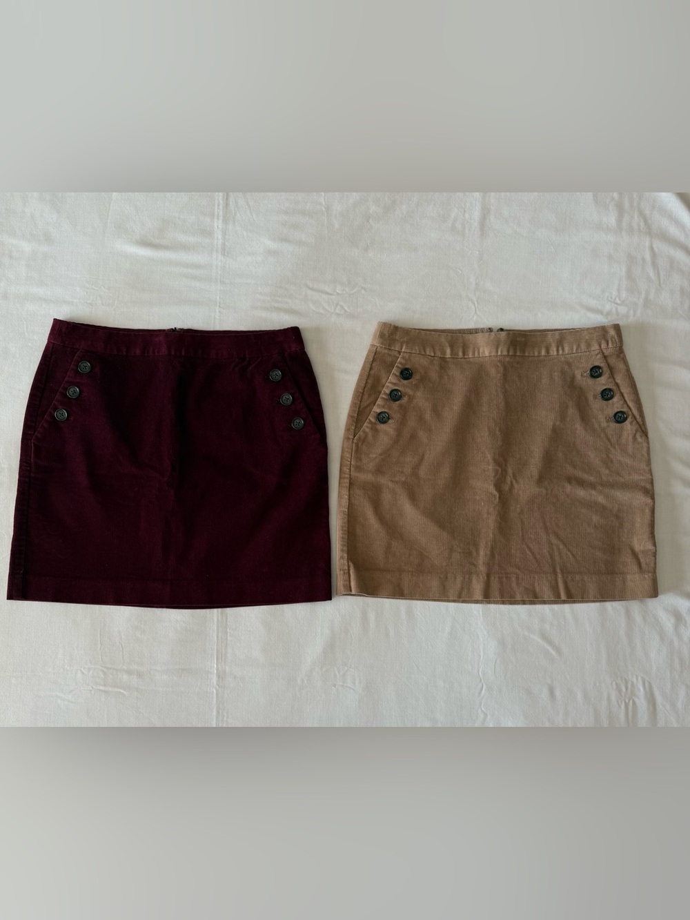 🔥 BANANA REPUBLIC Corduroy Button Mini Skirt Bundle - Size 8 (NWT & NWOT) 🔥
